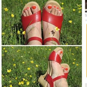 Dansko Tasha Sandals With Cut Out Heel